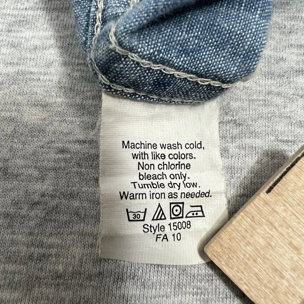J Crew Shirt Womens Extra Small Blue Light Wash Chambray Denim Button Faded Jean